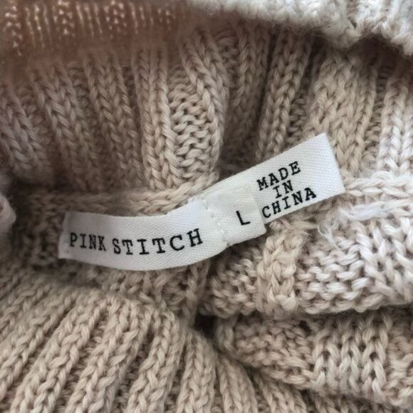 Revolve Pink Stitch Celine Turtleneck Sweater Size Large - Picture 8 of 10